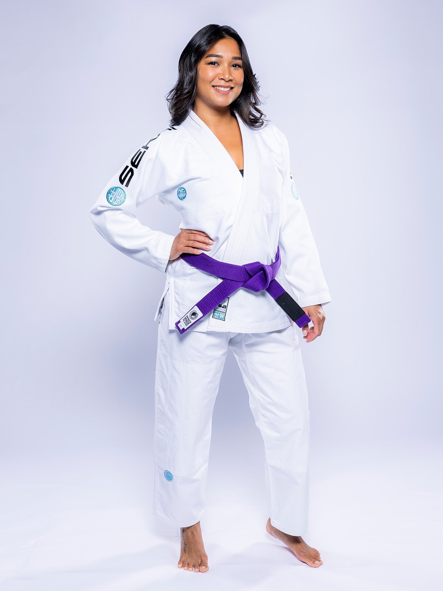 Womens SEKAI 3.0 BJJ Gi White Teal