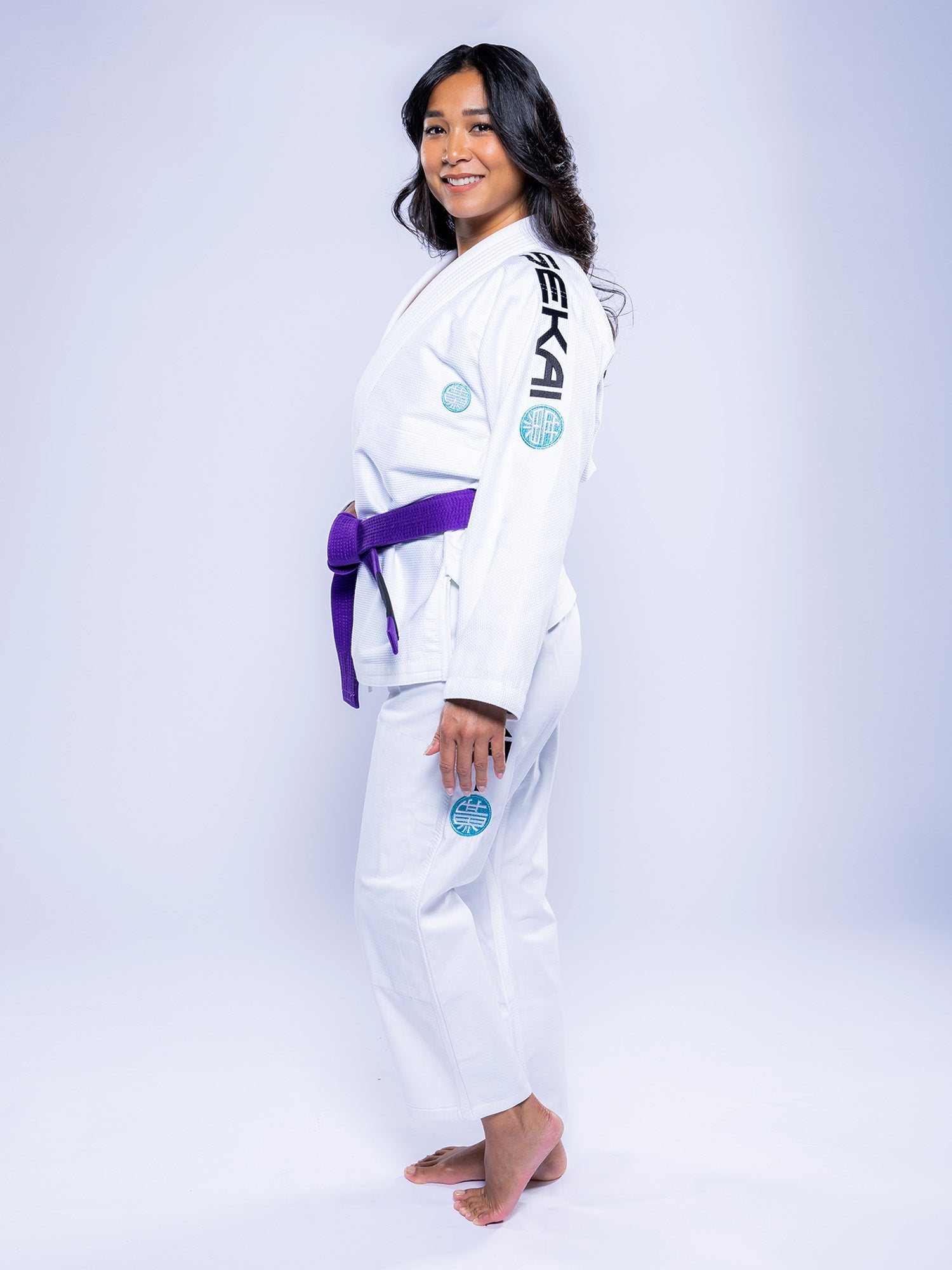 Womens SEKAI 3.0 BJJ Gi White Teal