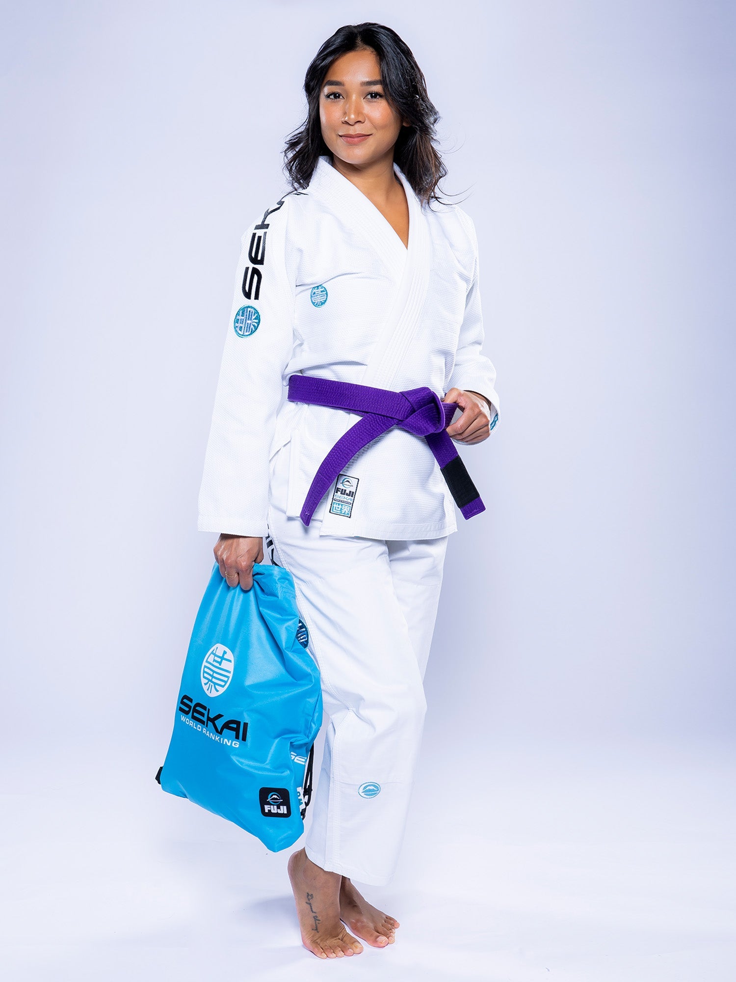 Womens SEKAI 3.0 BJJ Gi White Teal