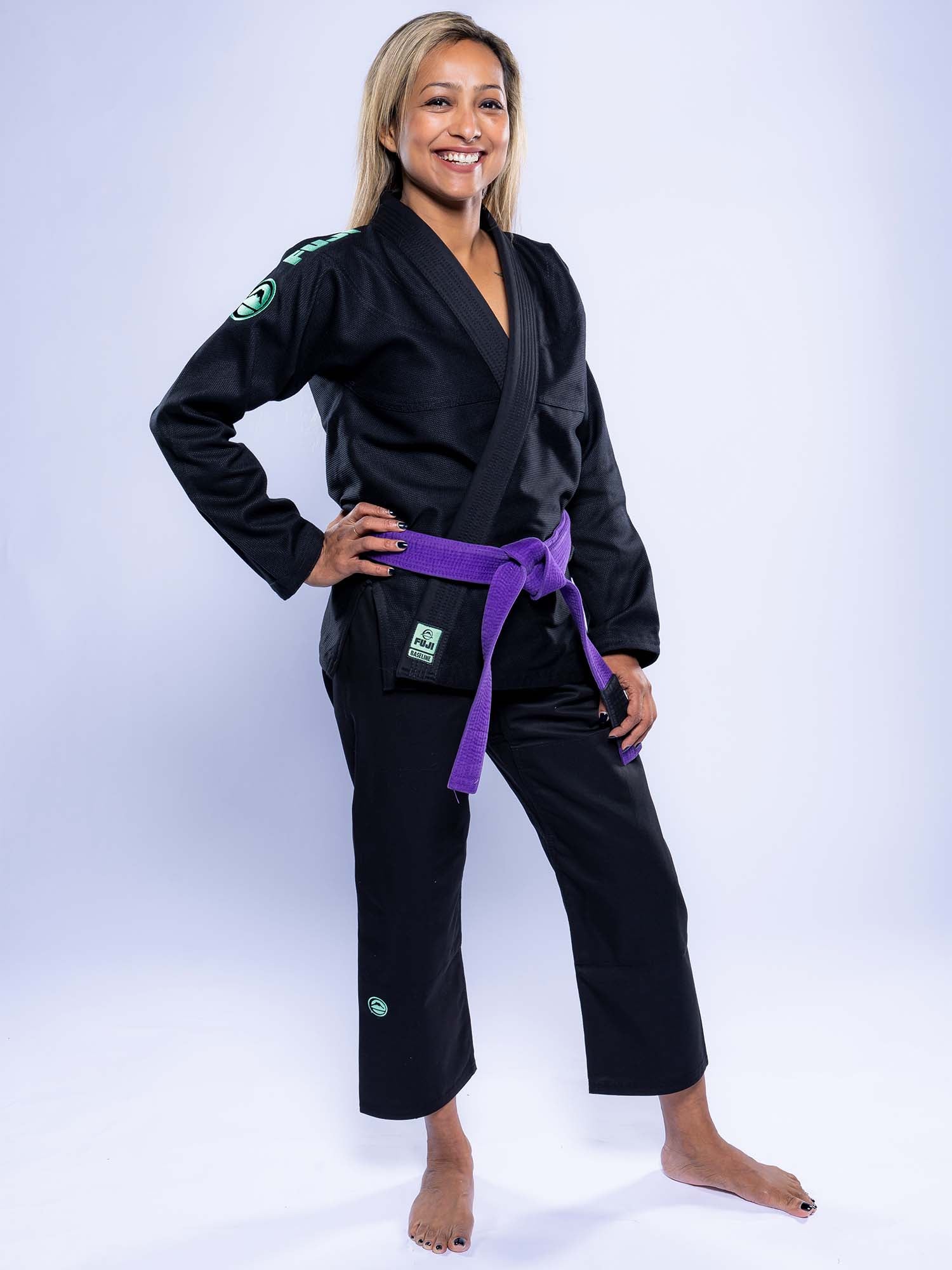 Womens Baseline 2.0 Slim Fit BJJ Gi Black Mint