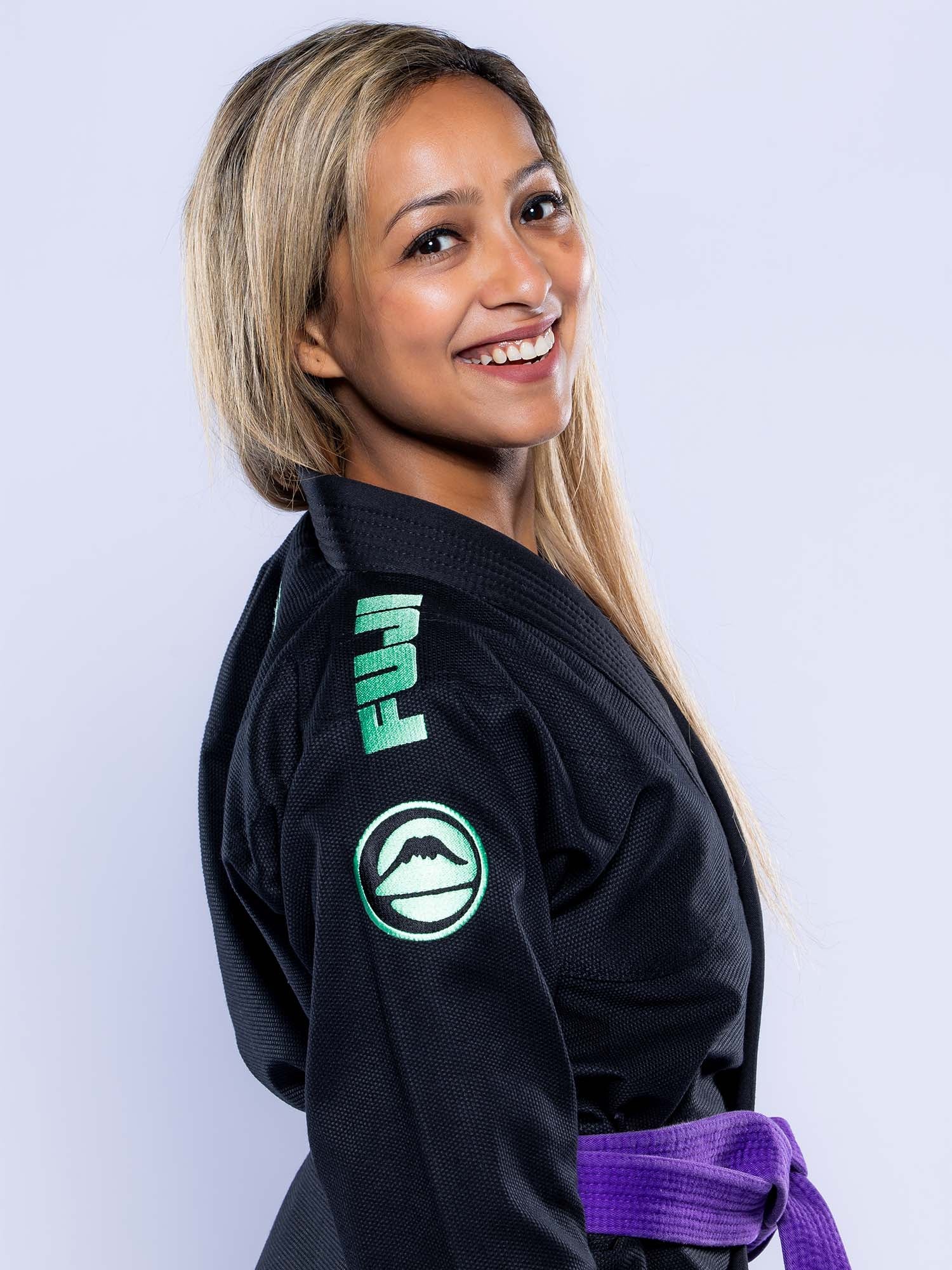 Womens Baseline 2.0 Slim Fit BJJ Gi Black Mint