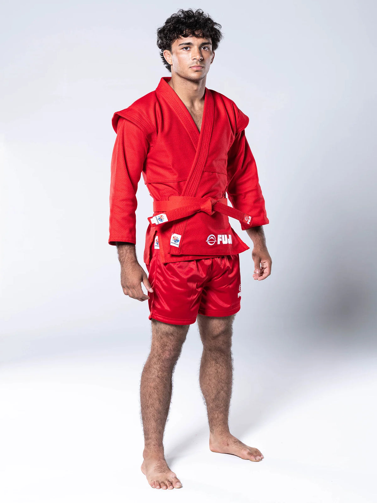 FIAS Sambo Kurtka Jacket Red With Red Belt