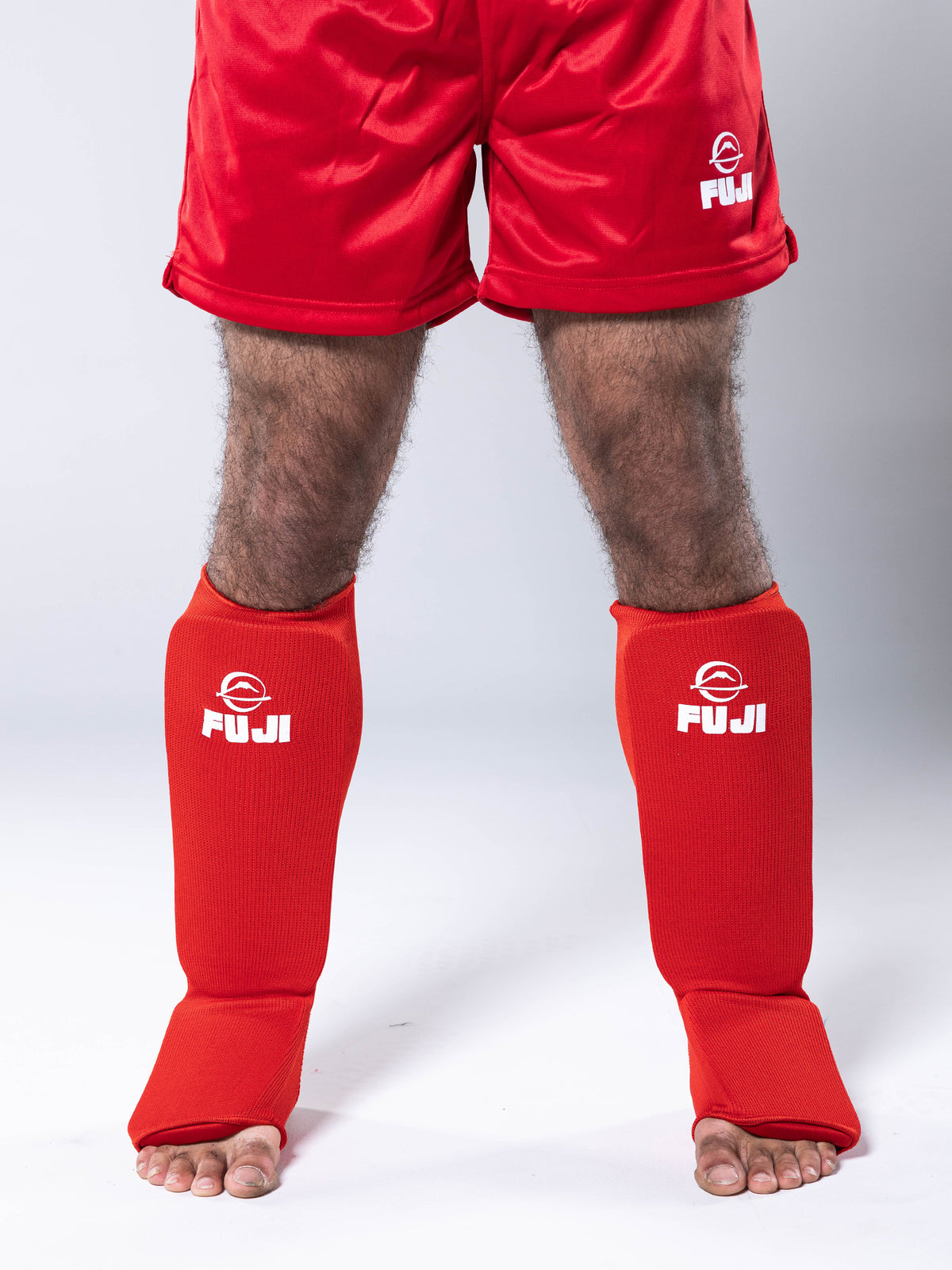 FIAS Sambo Combat Shin Guards Red