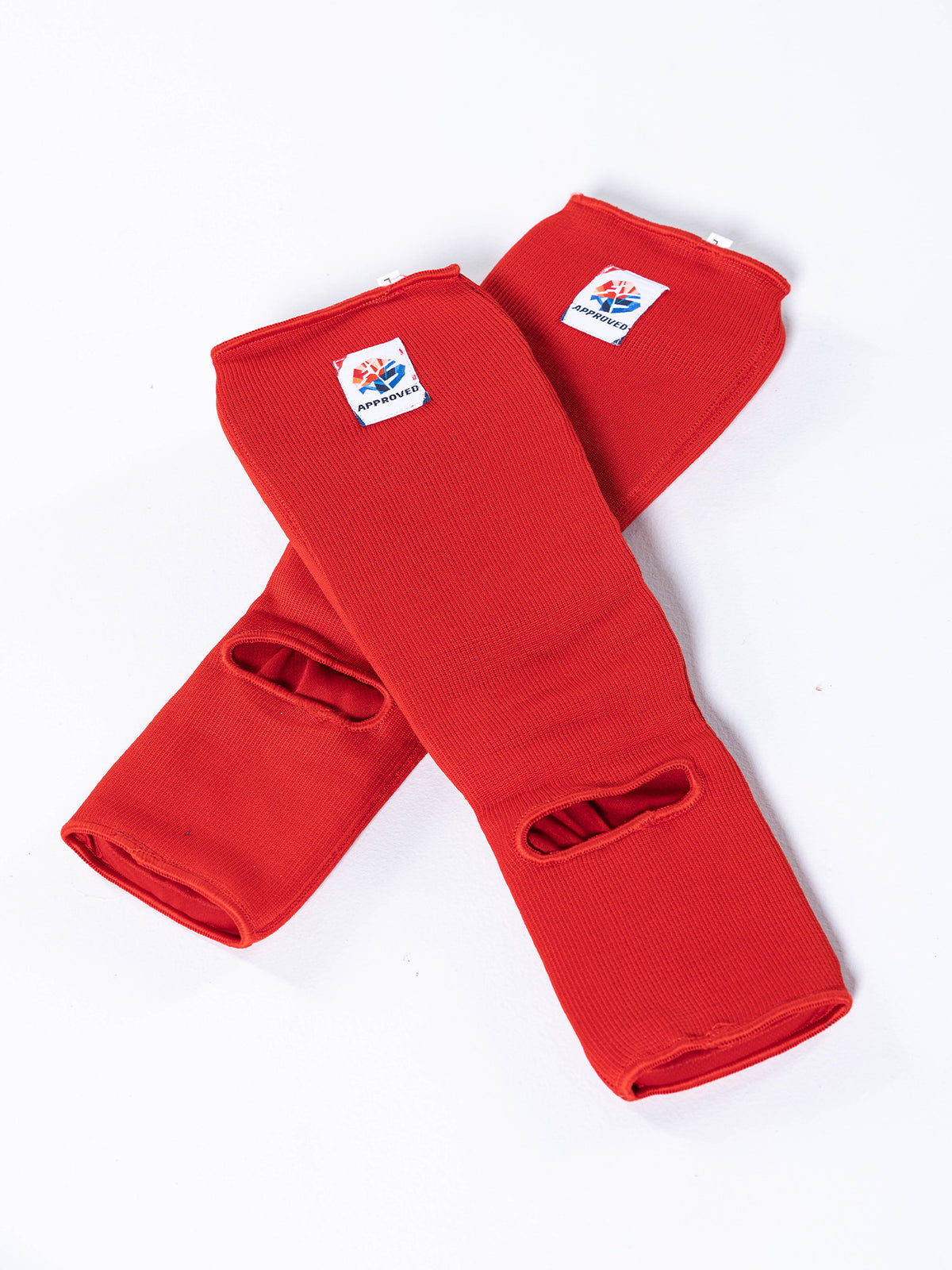 FIAS Sambo Combat Shin Guards Red