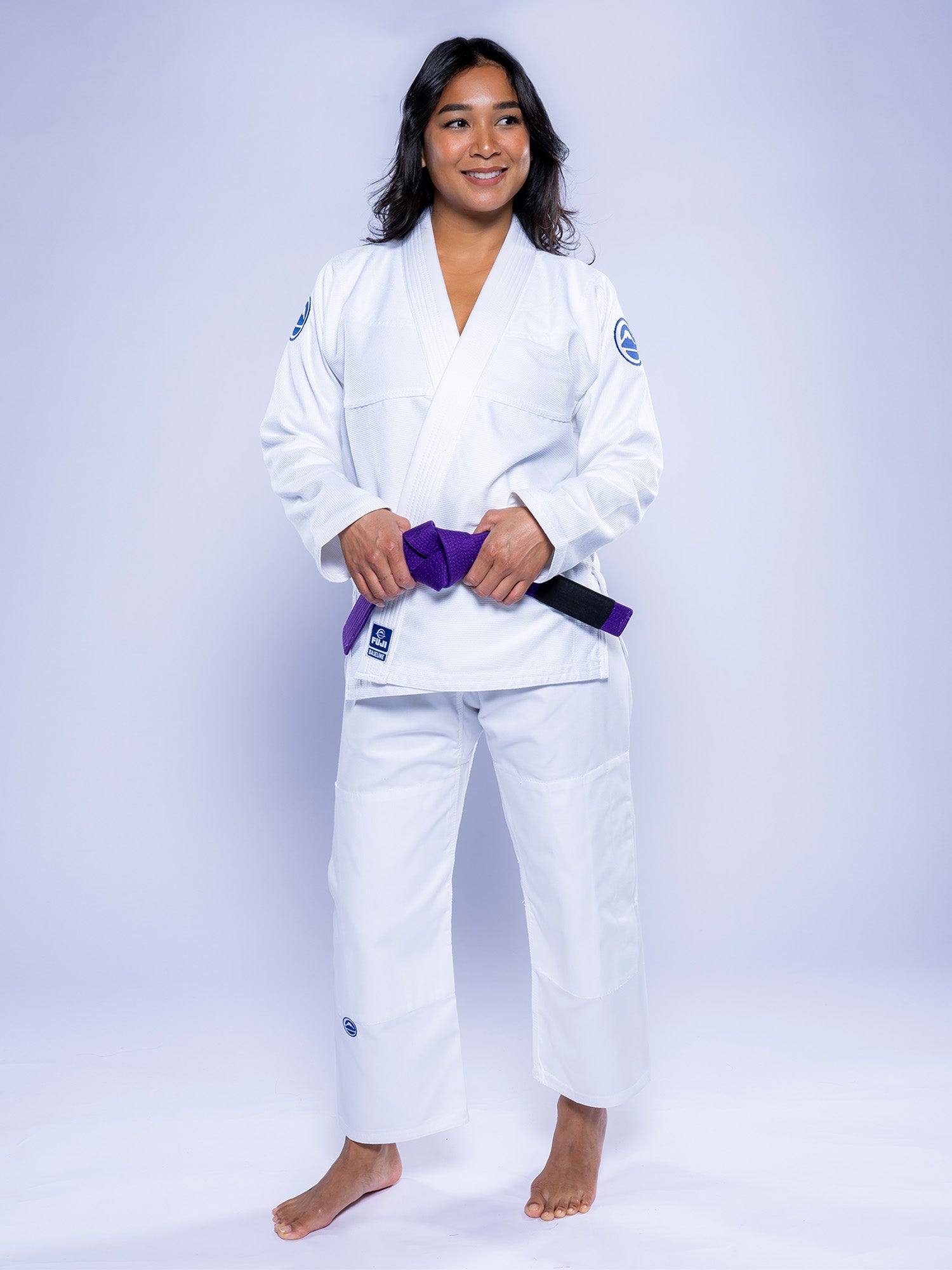 Womens Baseline 2.0 Slim Fit BJJ Gi White Navy