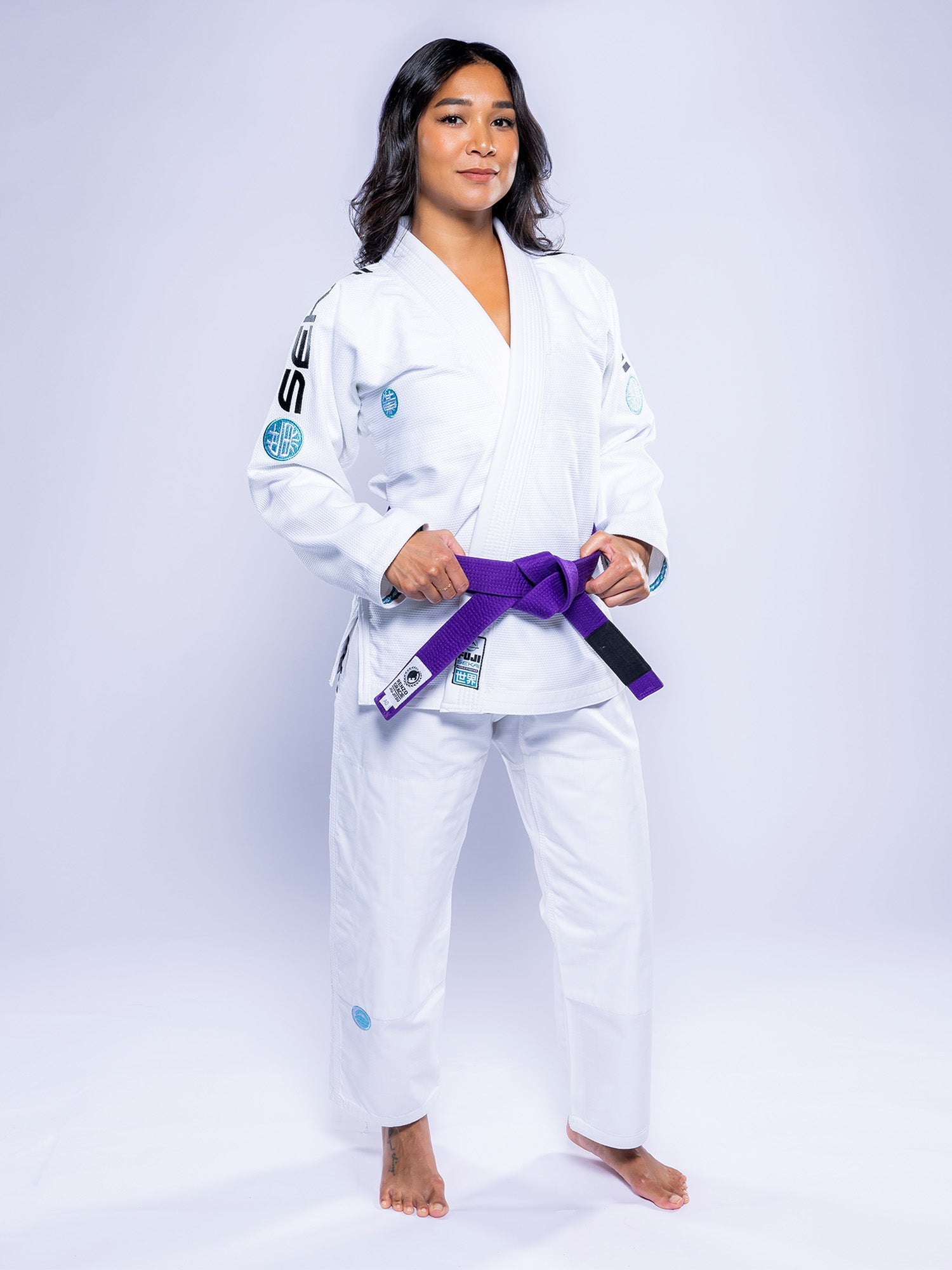 Womens SEKAI 3.0 BJJ Gi White Teal