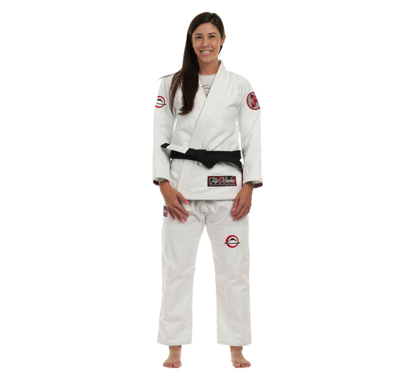 Suparaito Womens BJJ Gi Crane Edition White Red