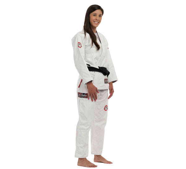 Suparaito Womens BJJ Gi Crane Edition White Red
