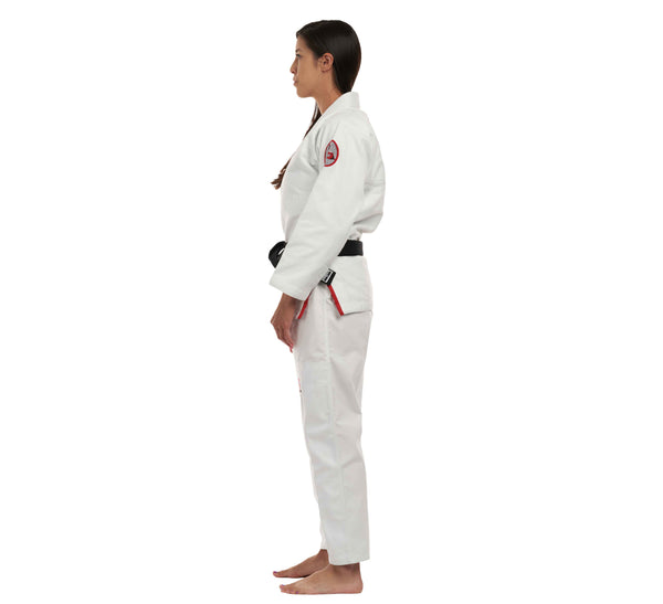 Suparaito Womens BJJ Gi Crane Edition White Red
