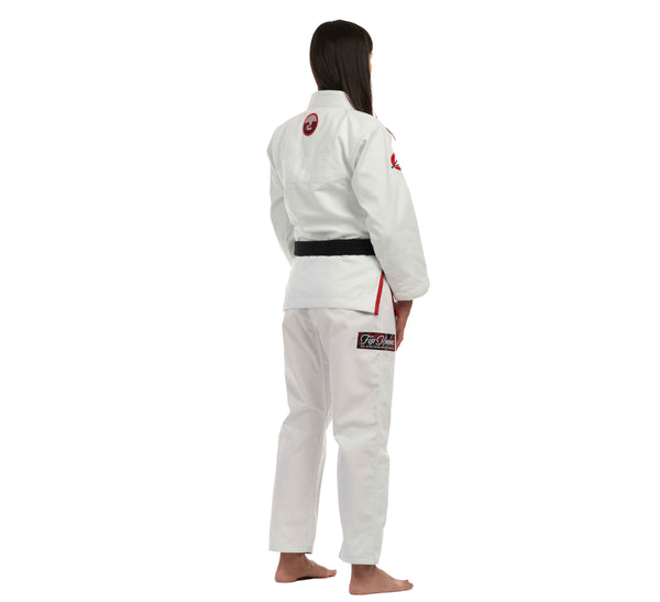 Suparaito Womens BJJ Gi Crane Edition White Red