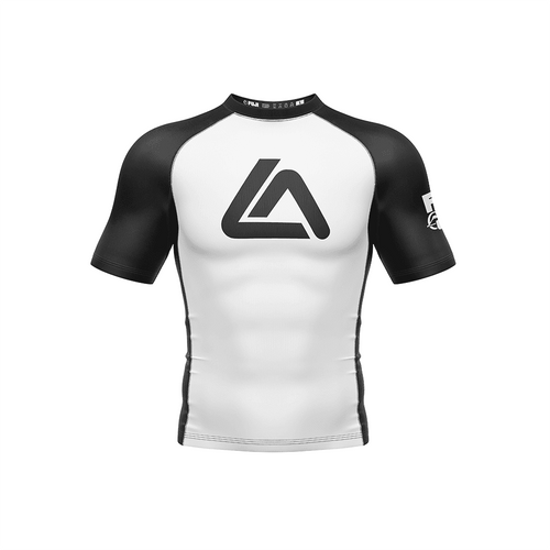 Roger Gracie Jiu Jitsu Ranked Short Sleeve Rashguard White