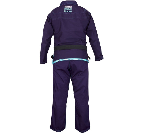 The Fuji Sports Suparaito Navy Womens BJJ Gi back 1600x1600