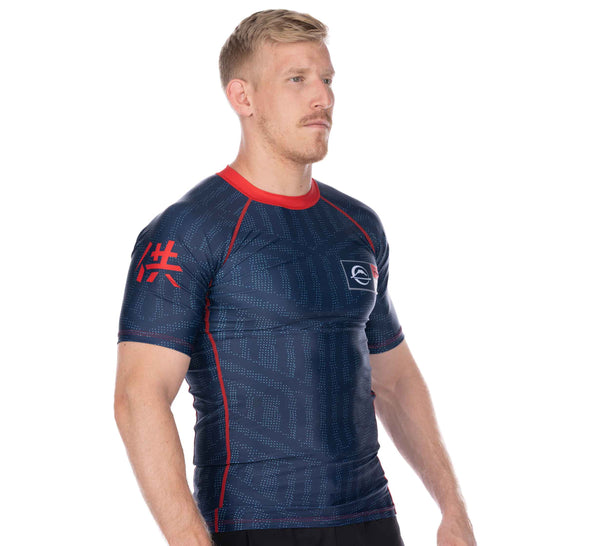 Team FUJI Short Sleeve Rashguard Red