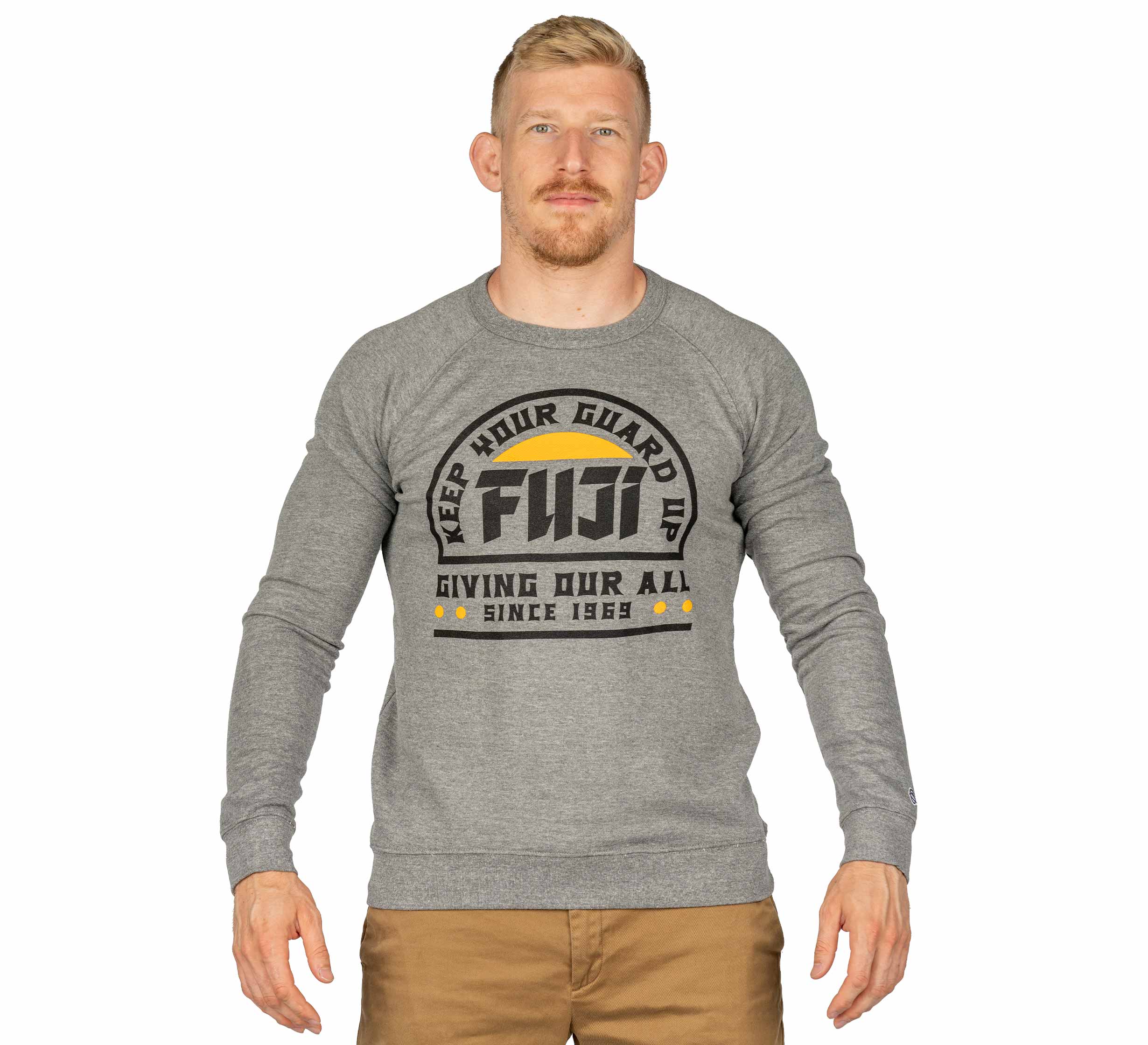 Grappling Crewneck Mens Sweatshirt Grey