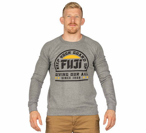 Grappling Crewneck Mens Sweatshirt Grey