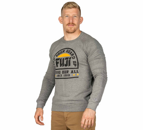 Grappling Crewneck Mens Sweatshirt Grey