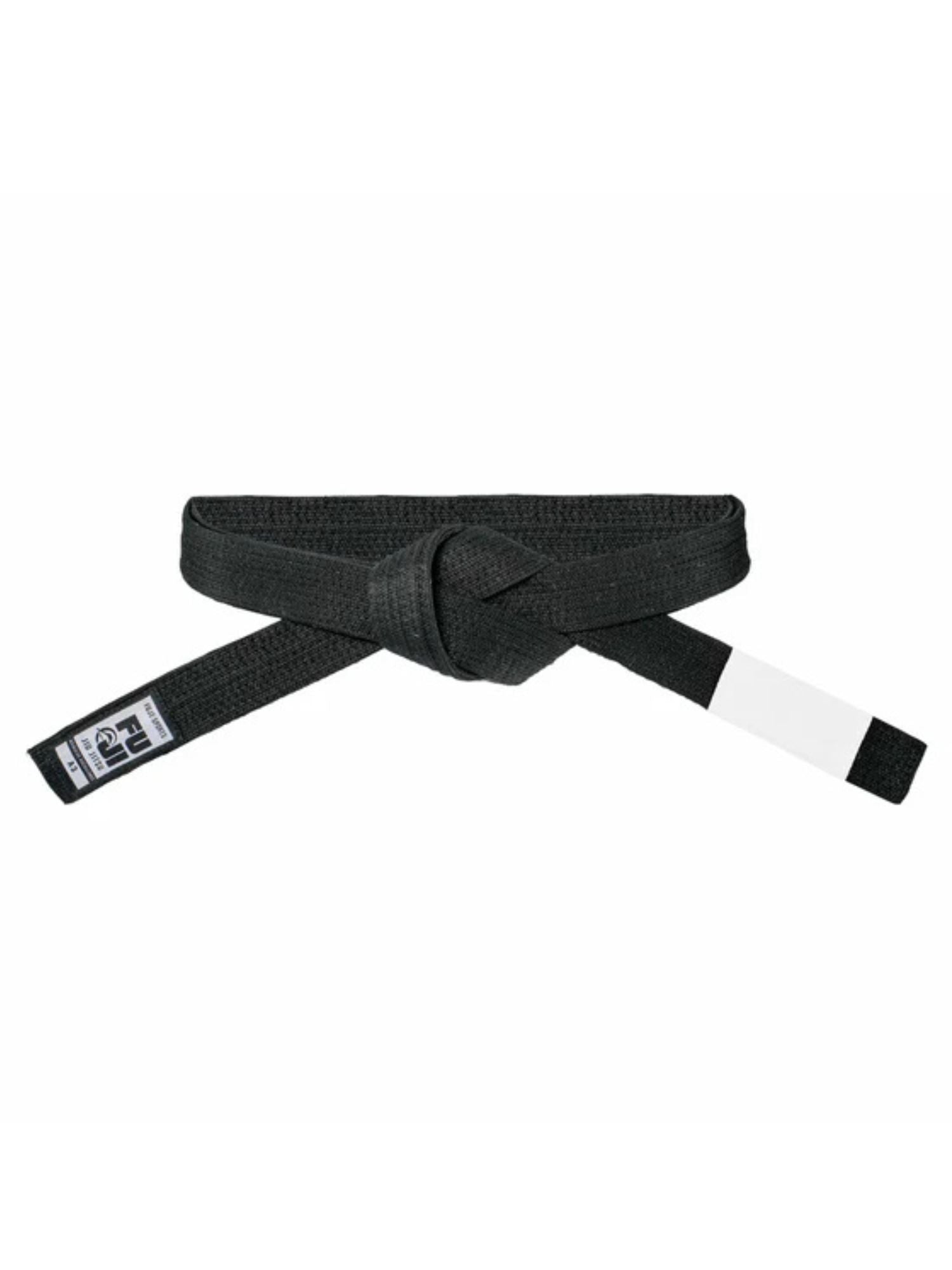 Premium Pearl Weave BJJ Belt Black/White Bar