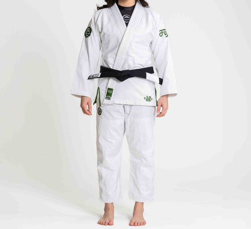 Womens Flow-Tech BJJ Gi White/Green