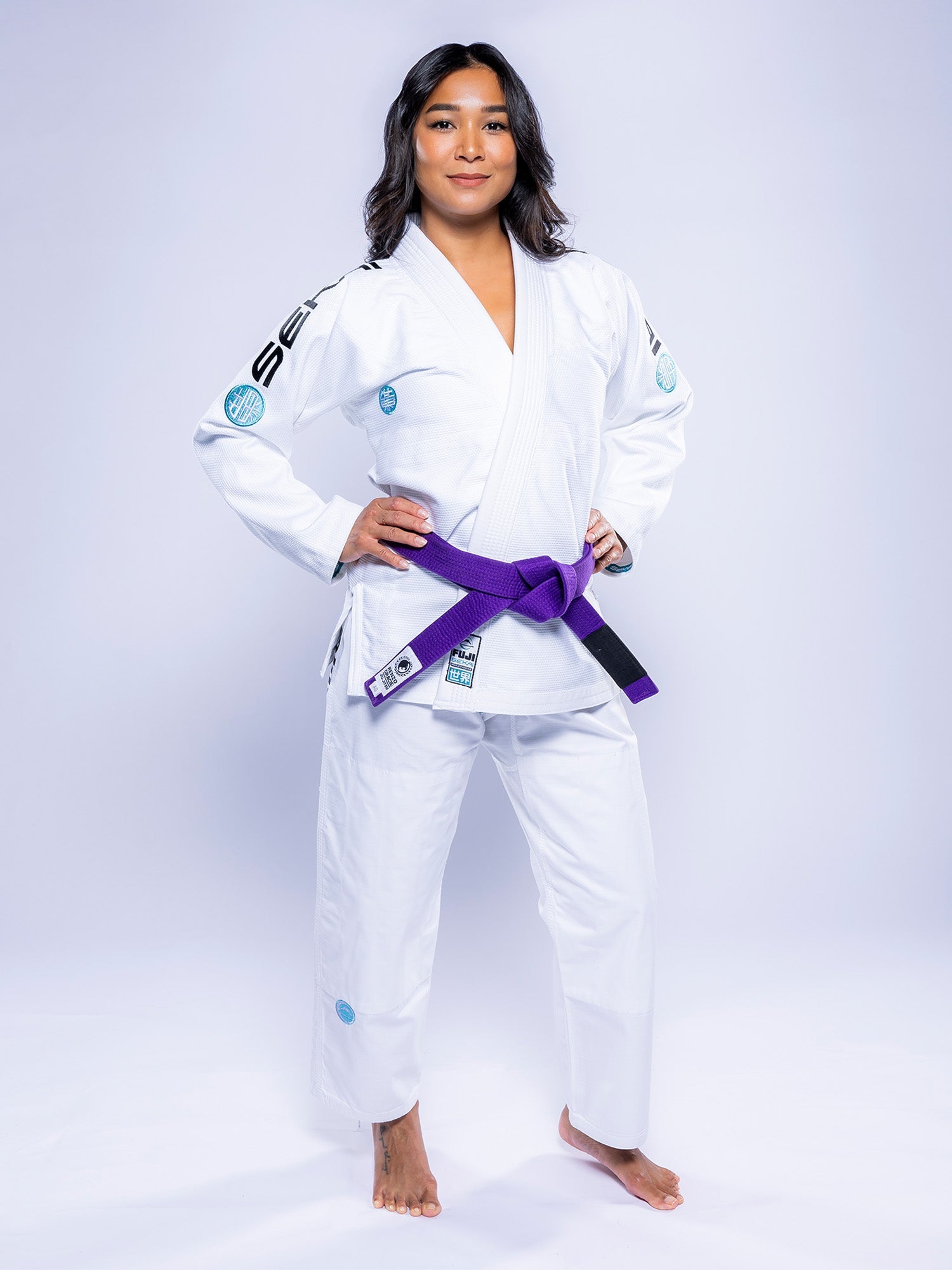 Womens SEKAI 3.0 BJJ Gi White Teal