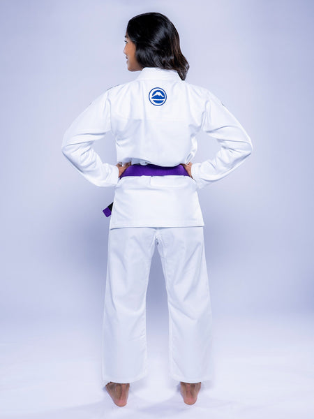 Womens Baseline 2.0 Slim Fit BJJ Gi White Navy