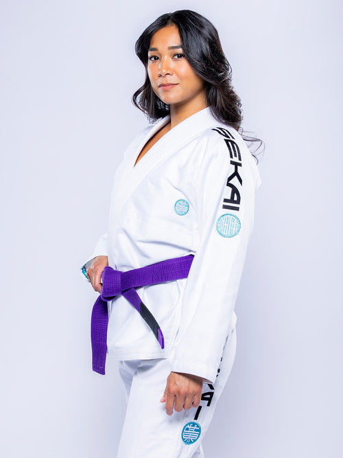 Womens SEKAI 3.0 BJJ Gi White Teal