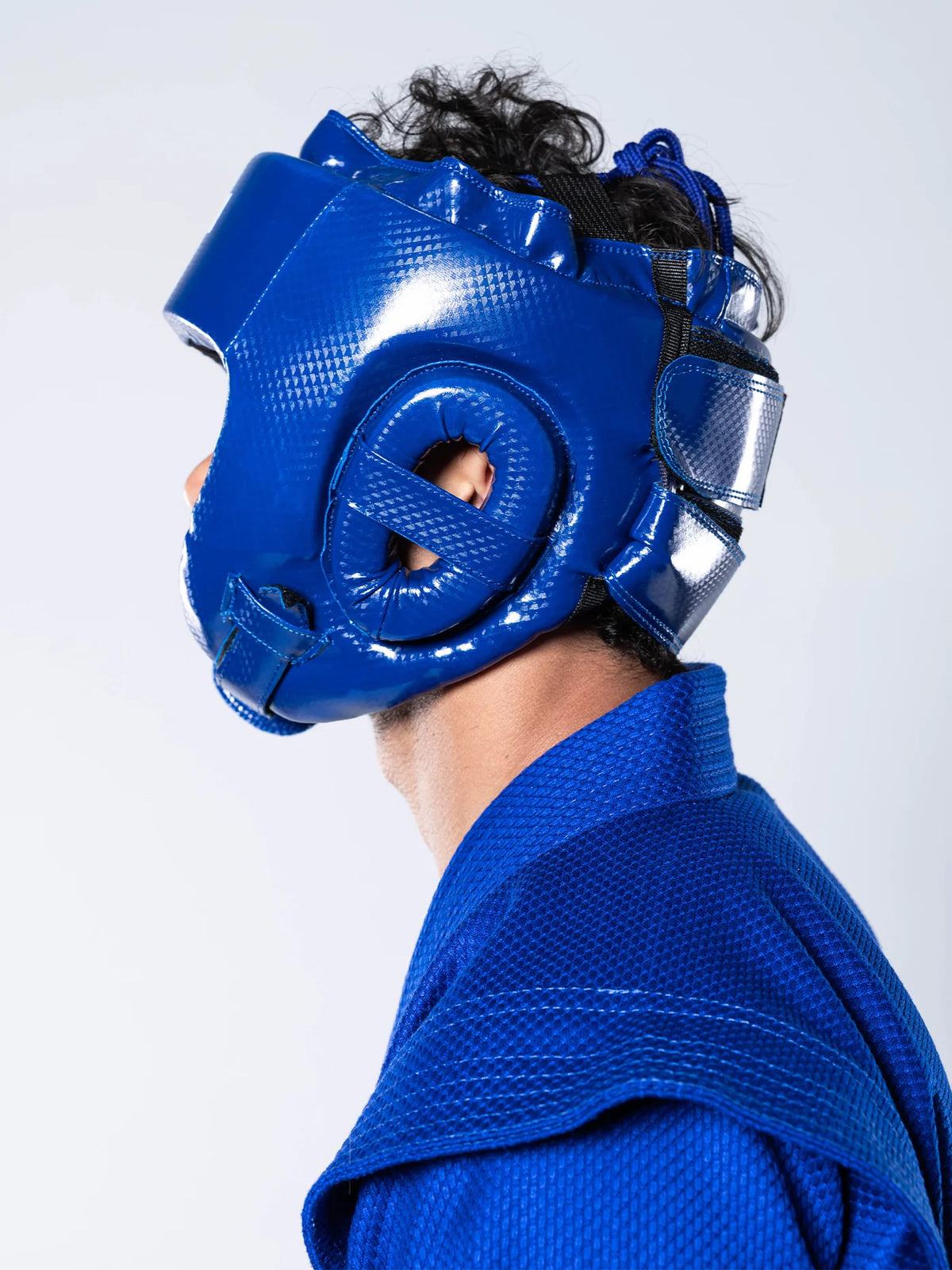 FIAS Sambo Combat Headgear Blue