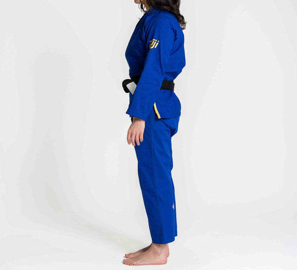 Womens Flow-Tech BJJ Gi Blue/Gold