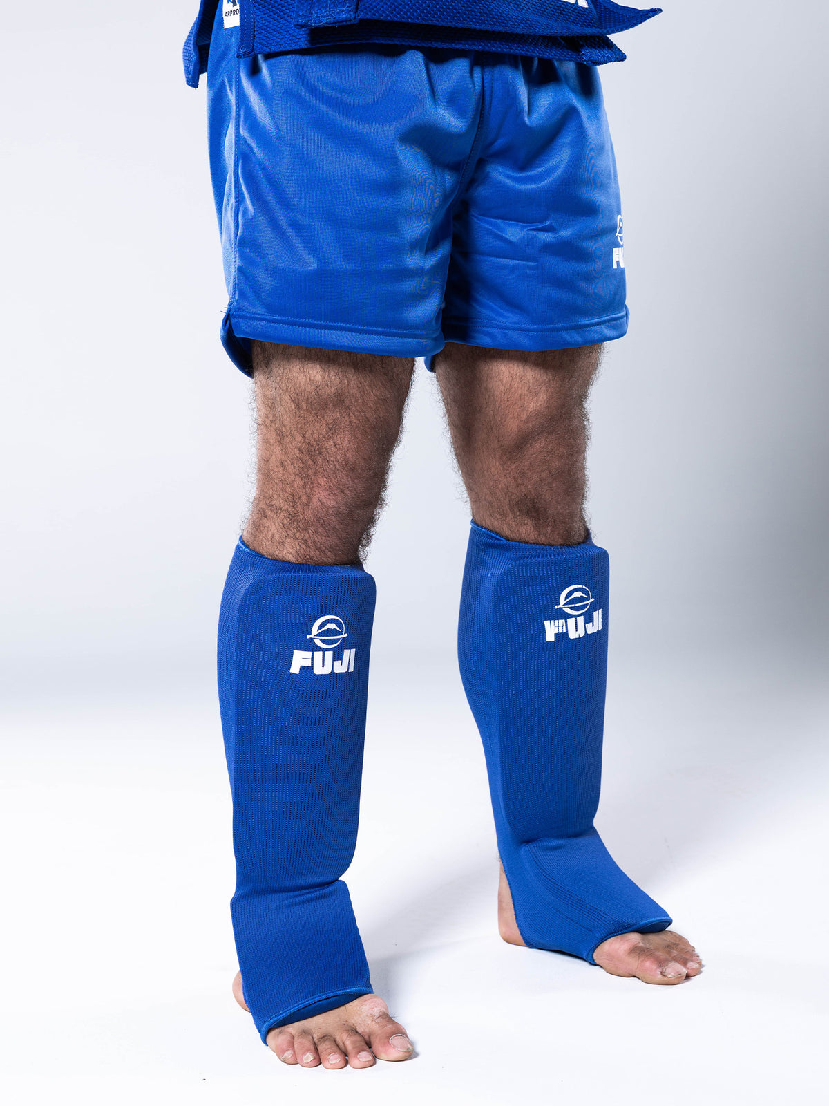 FIAS Sambo Combat Shin Guards Blue