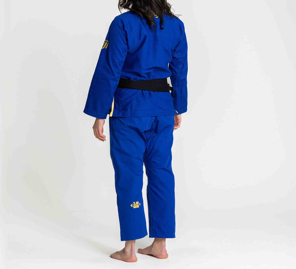 Womens Flow-Tech BJJ Gi Blue/Gold