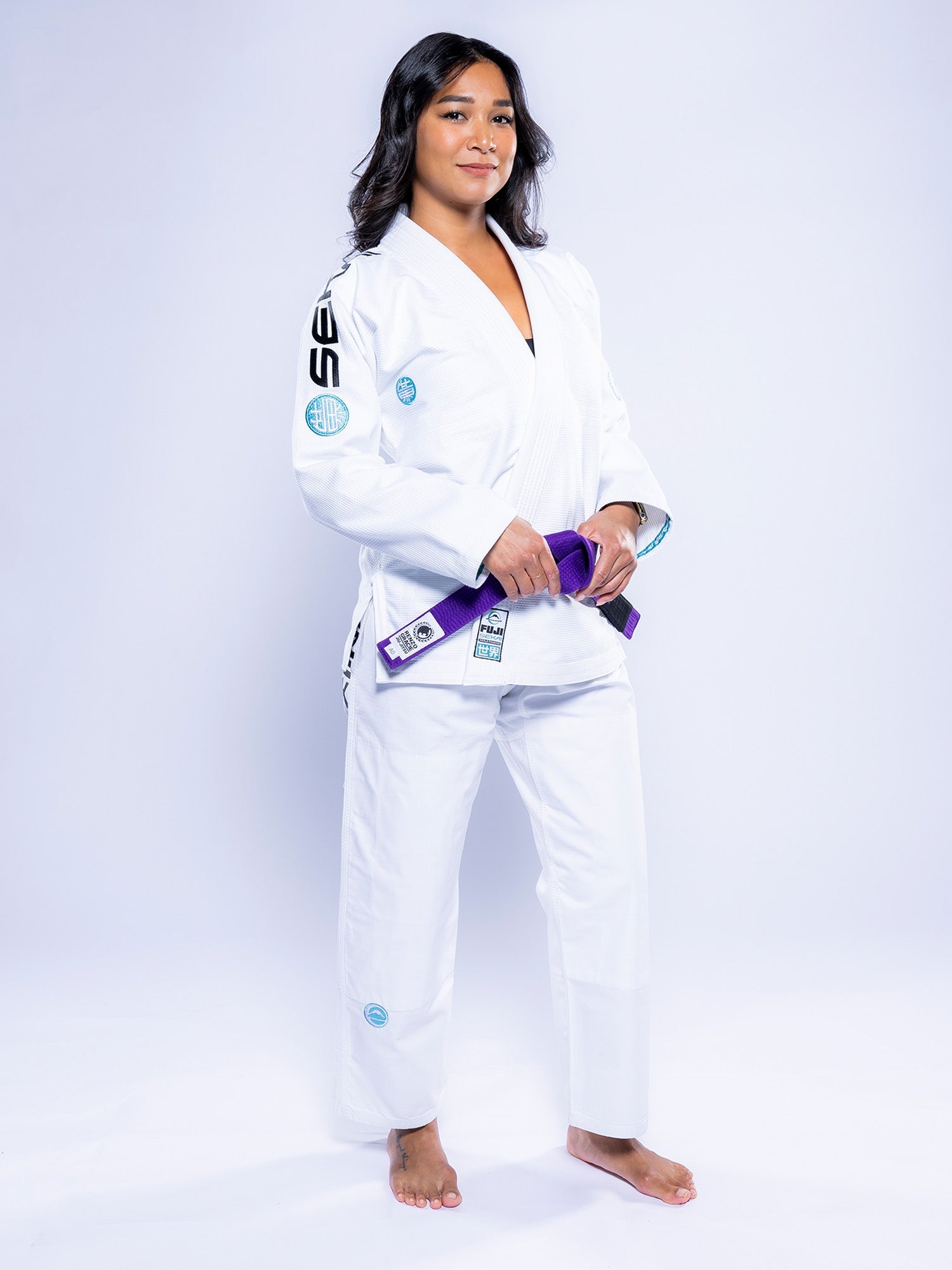 Womens SEKAI 3.0 BJJ Gi White Teal