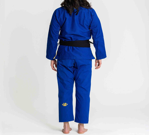 Womens Flow-Tech BJJ Gi Blue/Gold