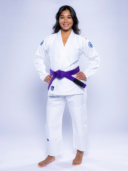Womens Baseline 2.0 Slim Fit BJJ Gi White Navy