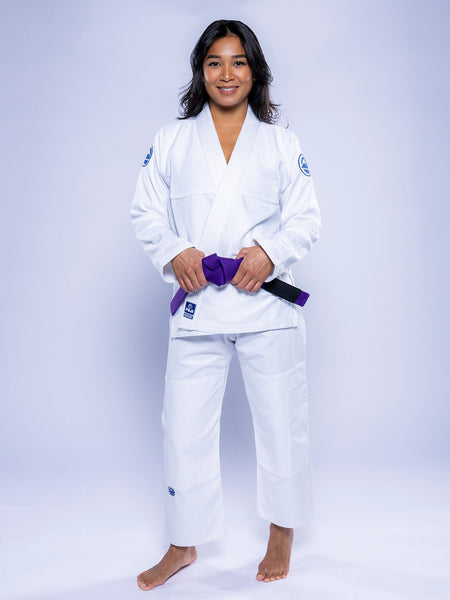 Womens Baseline 2.0 Slim Fit BJJ Gi White Navy