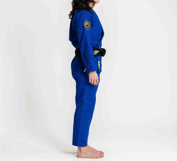 Womens Flow-Tech BJJ Gi Blue/Gold