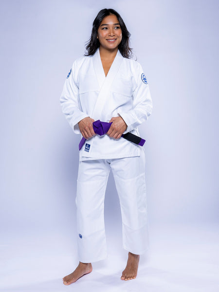 Womens Baseline 2.0 Slim Fit BJJ Gi White Navy