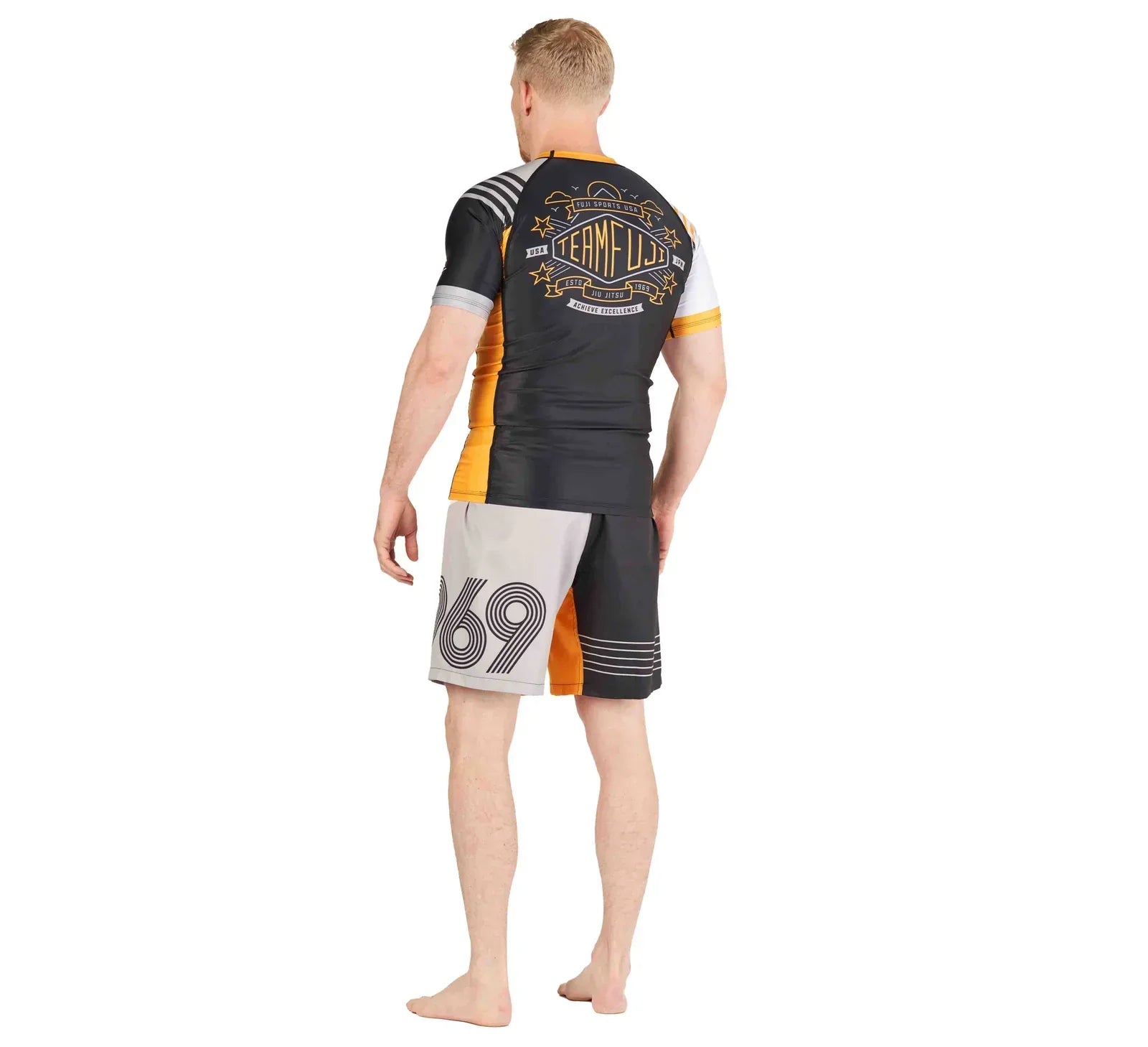 Linear Lockdown Rashguard Black/Orange