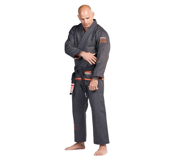 Suparaito BJJ Gi Dark Grey/Orange