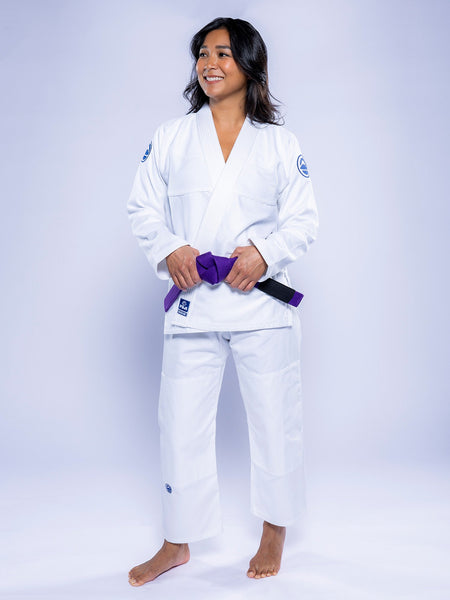 Womens Baseline 2.0 Slim Fit BJJ Gi White Navy