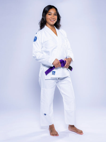 Womens Baseline 2.0 Slim Fit BJJ Gi White Navy