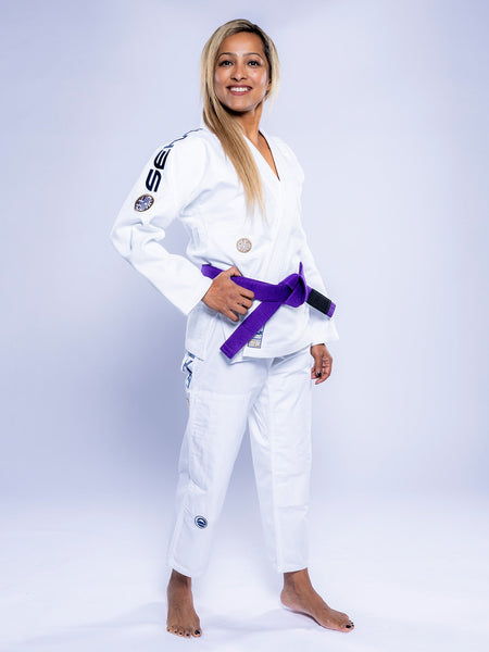 Womens SEKAI 3.0 BJJ Gi White Navy