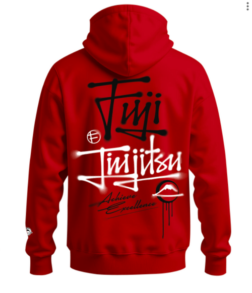 Japanese Street Art Hoodie Red