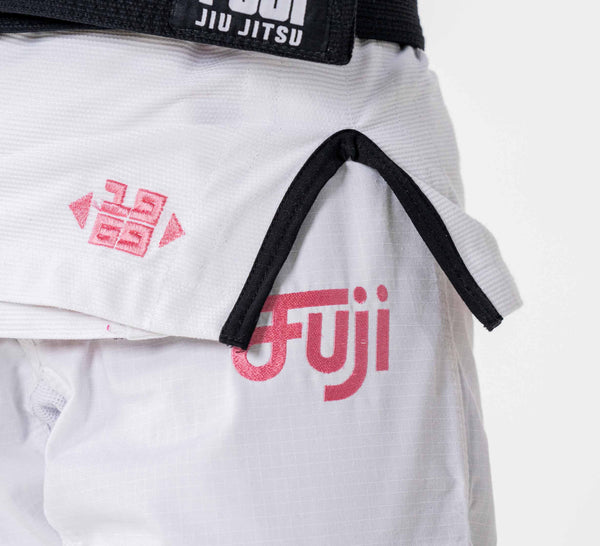 Womens Flow-Tech BJJ Gi White/Pink/Teal