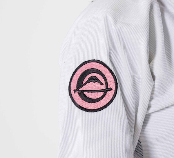 Womens Flow-Tech BJJ Gi White/Pink/Teal