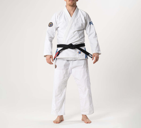 Flow-Tech BJJ Gi White/Navy/Orange