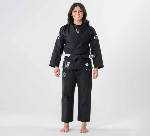 Womens Flow-Tech BJJ Gi Black/Mint