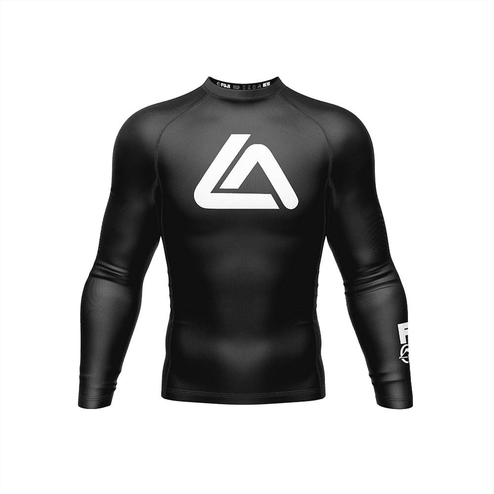 Roger Gracie Jiu Jitsu Ranked Long Sleeve Rashguard Black