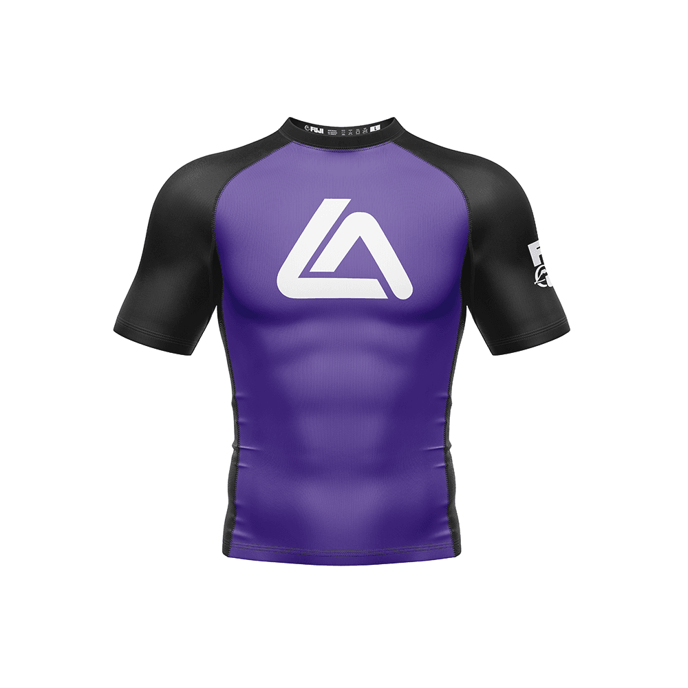 Roger Gracie Jiu Jitsu Ranked Short Sleeve Rashguard Purple