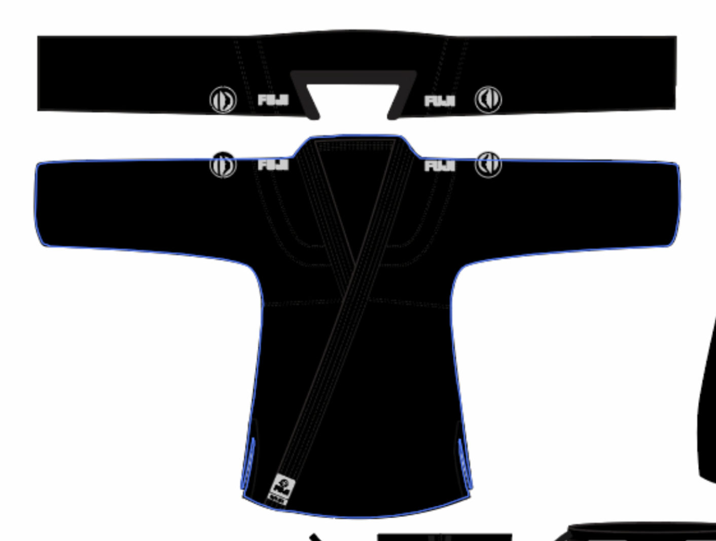 Womens Baseline 2.0 Slim Fit BJJ Gi Black Mint