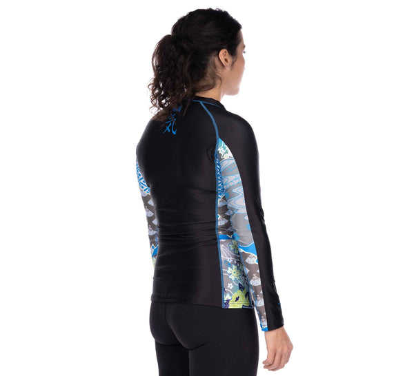 Kimono Kid's Long Sleeve Rashguard Blue