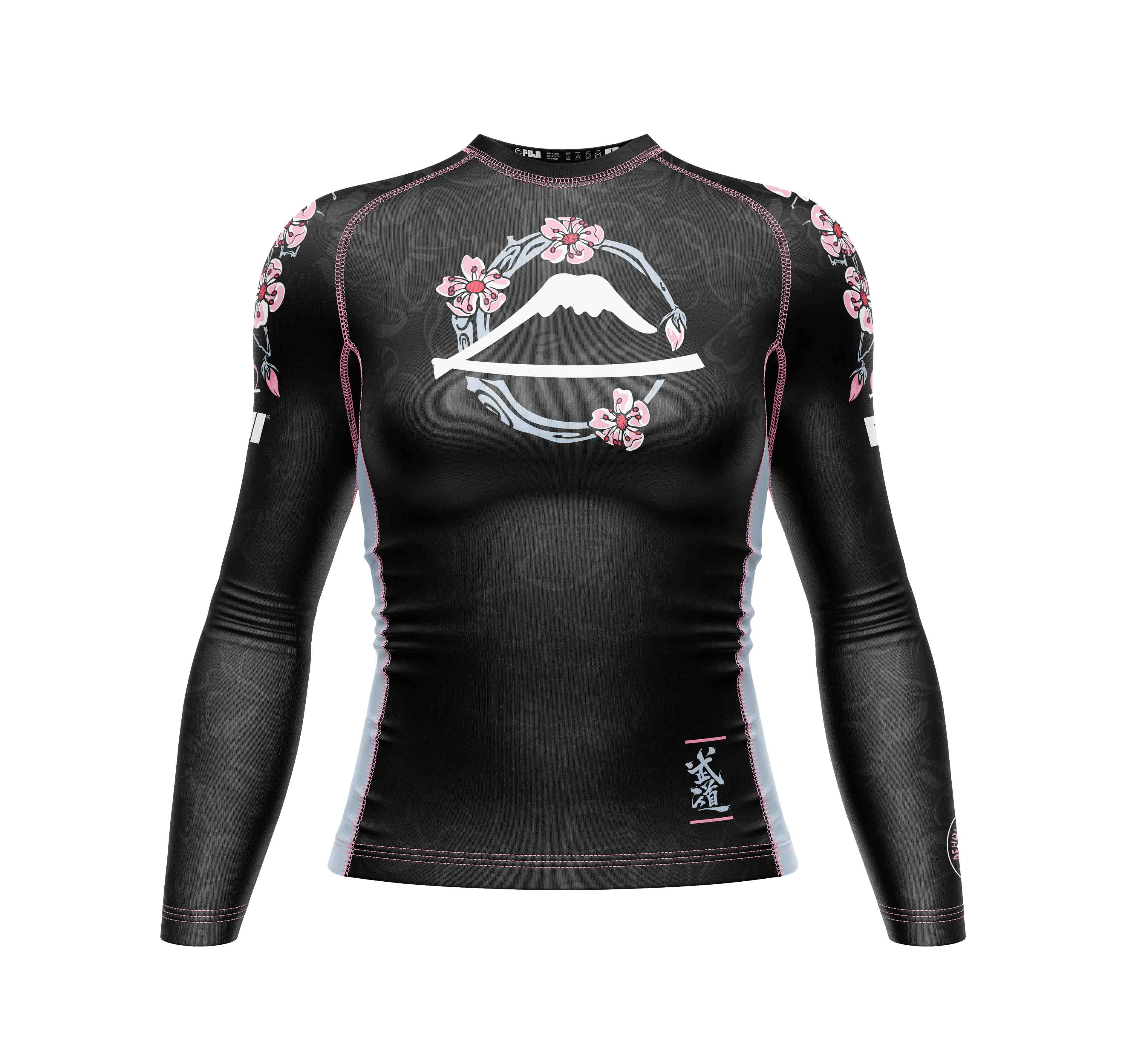 Womens Blossom Rashguard Black/Pink